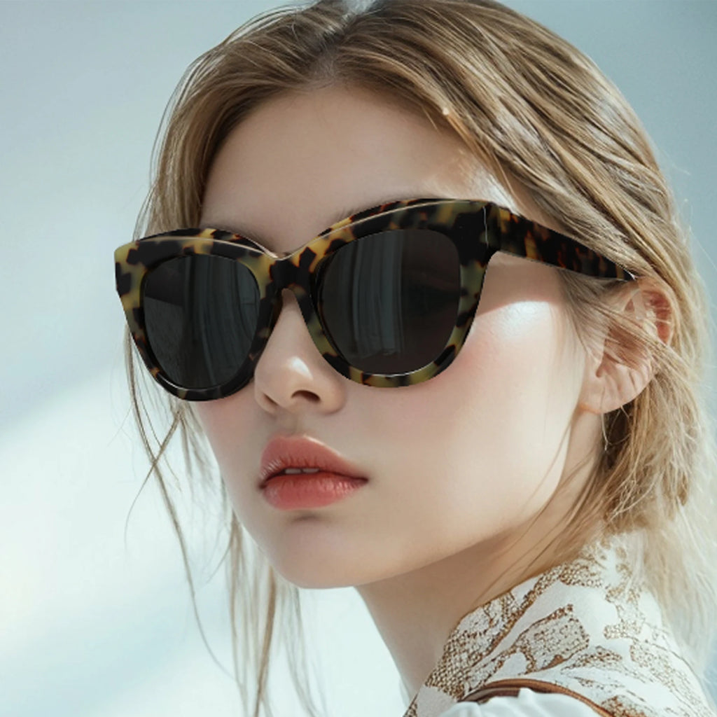 ZENOTTIC Women's Trendy Butterfly Polarized Sunglasses Handmade Acetate UV400 Protection Square Sun Glasses for Travel Shopping